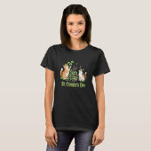 St. Catricks Tag Katzen und Kleeblätter T-Shirt (Vorne ganz)
