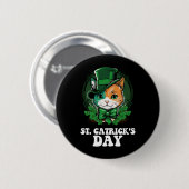 St Catricks Tag Katzenliebhaber St Patricks Tag Button (Vorne & Hinten)