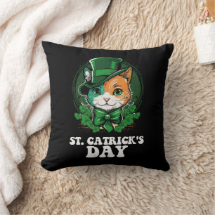 St Catricks Tag Katzenliebhaber St Patricks Tag Kissen