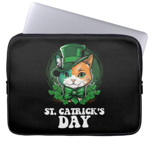 St Catricks Tag Katzenliebhaber St Patricks Tag Laptopschutzhülle