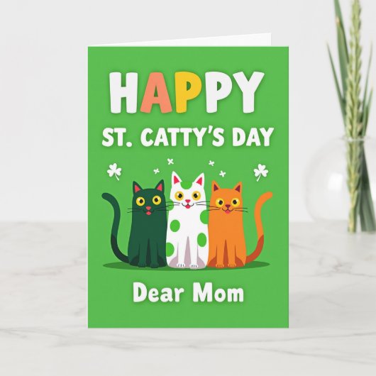 St Cattys Day Dear Mom Card Karte (Vorderseite)
