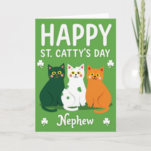 St Cattys Day Nephew Card Karte (Vorderseite)