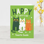 St. Cattys Tag Cousin Karte (Gelbe Blume)