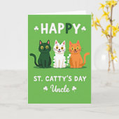 St. Cattys Tag Onkel Karte (Gelbe Blume)