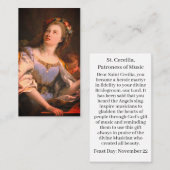 St. Cecielia individuelle Gebetskarte Telefonnummerkarte (Vorne/Hinten)