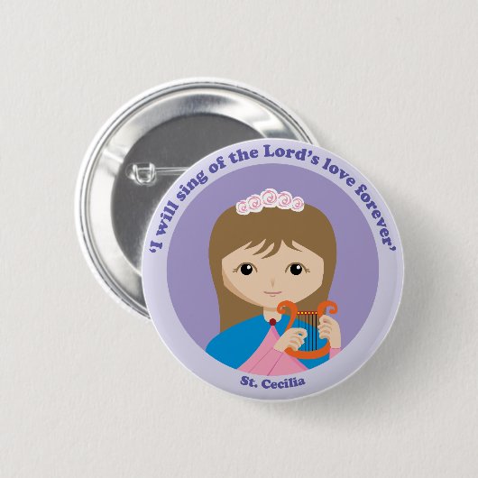 St Cecilia Button (Vorne & Hinten)