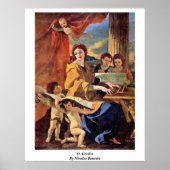 St. Cecilia By Nicolas Poussin Poster (Vorne)