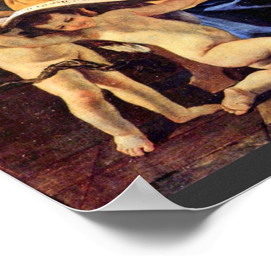 St. Cecilia by Poussin Nicolas (beste Qualität) Poster (Ecke)