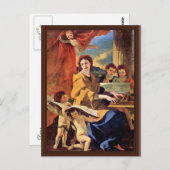 St. Cecilia by Poussin Nicolas (beste Qualität) Postkarte (Vorne/Hinten)
