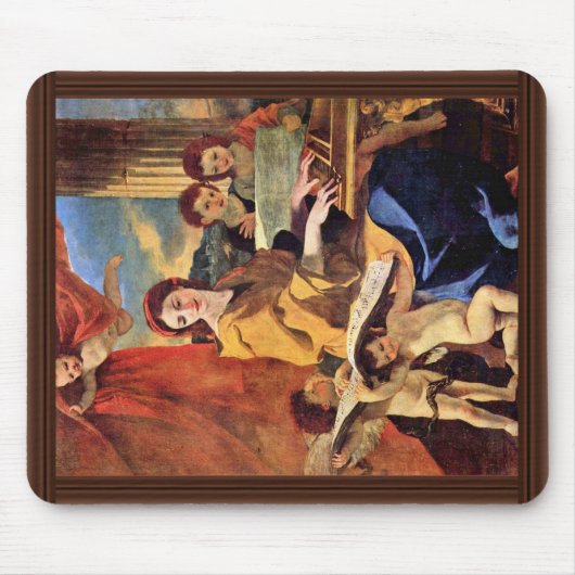 St Cecilia durch Poussin Nicolas (beste Qualität) Mousepad (Vorne)