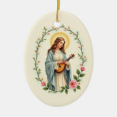 St Cecilia God's Peace and Blessings Scripture Keramik Ornament (Vorne)