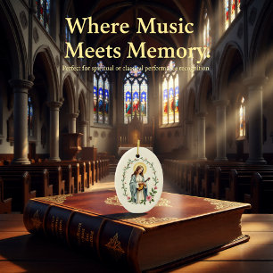 St. Cecilia Gottes Frieden und Segen Schrift Keramik Ornament