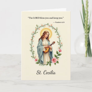 St Cecilia Gottes Friedens- und Segen-Schrift Karte