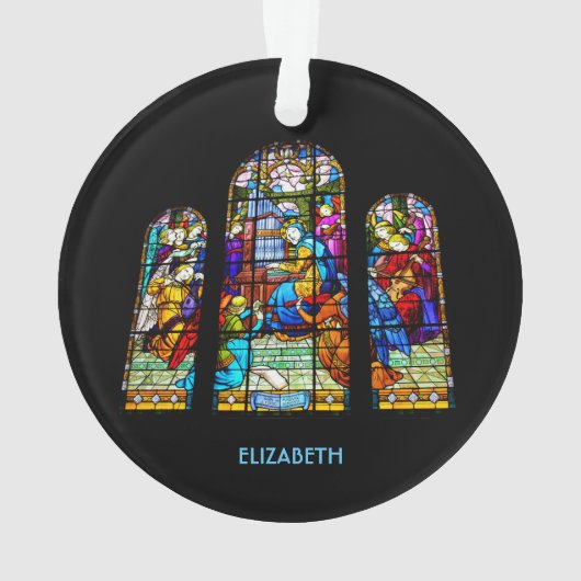 St. Cecilia Legebatterorgel Glass Imitation Ornament (Rückseite)