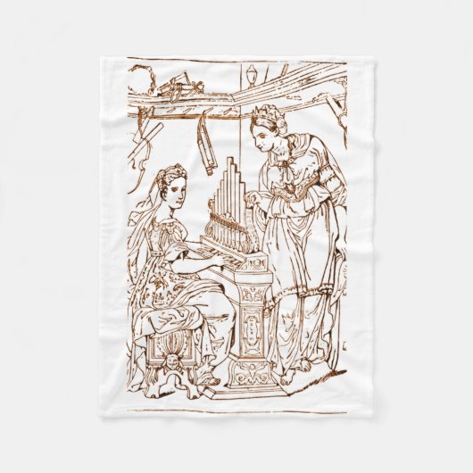 St. Cecilia mit der Heiligen Catherine von Alexand Fleecedecke (Vorderseite)
