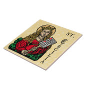 St. Cecilia mit Hymn Board (Nürnberg) Fliese (Seite)