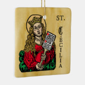 St. Cecilia mit Hymn Board (Nürnberg) Keramikornament (Rechts)