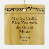 St. Cecilia mit Hymn Board (Nürnberg) Keramikornament (Rückseite)