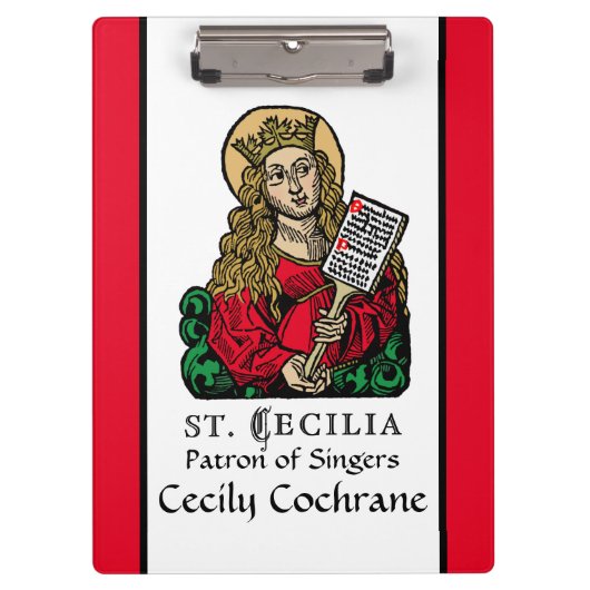 St. Cecilia mit Hymn Board (Nürnberg) Klemmbrett (Vorderseite)