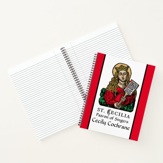 St. Cecilia mit Hymn Board (Nürnberg) Notizblock (Innenseite)