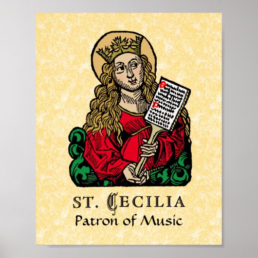 St. Cecilia mit Hymn Board (Nürnberg) Poster (Vorne)