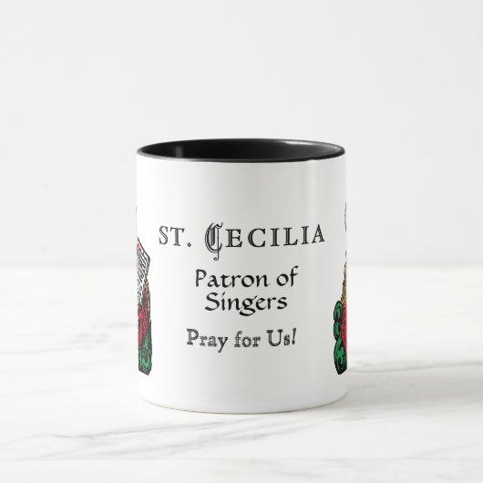 St. Cecilia mit Hymn Board (Nürnberg) Tasse (Zentrum)
