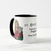 St. Cecilia mit Hymn Board (Nürnberg) Tasse (Vorderseite Links)