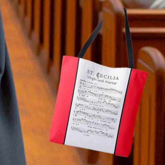 St. Cecilia mit Hymn Board (Nürnberg) Tote Bag Tasche