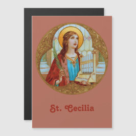 St. Cecilia of Rome (BK 003) Magnetic Greeting Car Magnetkarte