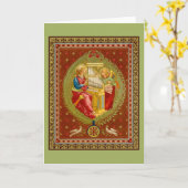 St. Cecilia of Rome (SNV 36) Blank Grußkarte Karte (Gelbe Blume)