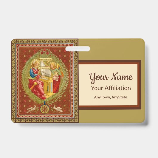 St. Cecilia of Rome (SNV 36, Style 1) Abzeichen Ausweis (Vorderseite)