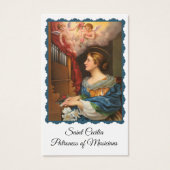 St. Cecilia Patroness of Musicians - Holy Card (Vorderseite)
