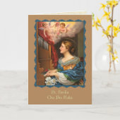 St. Cecilia Patroness of Musicians Karte (Gelbe Blume)