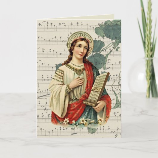 St. Cecilia Patroness of Musicians Religious Karte (Vorderseite)