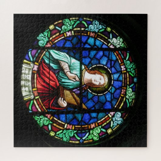 St. Cecilia Runder Hartglas Puzzle (Horizontal)