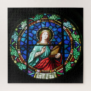 St. Cecilia Runder Hartglas Puzzle