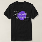 St. Cecilia, Schutzheilige der Musiker, Katholik T T-Shirt (Design vorne)