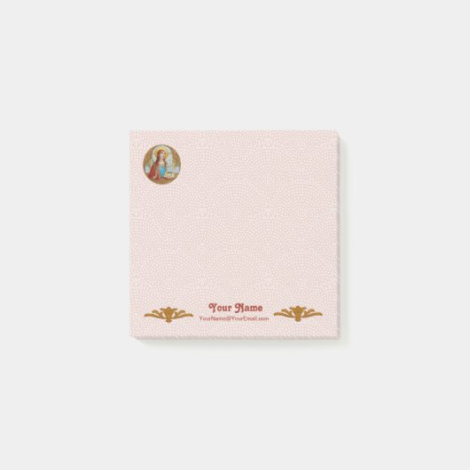 St. Cecilia von Rom (BK 003) 3"x3" Post-it Klebezettel (Vorderseite)