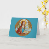 St. Cecilia von Rom (BK 003) Blank Gruß Karte (Gelbe Blume)