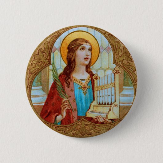 St. Cecilia von Rom (BK 003) Button (Vorderseite)