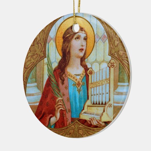 St. Cecilia von Rom (BK 003) Keramik Ornament (Links)
