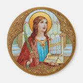 St. Cecilia von Rom (BK 003) Magnet (Vorne)