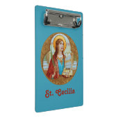 St. Cecilia von Rom (BK 003) Mini Klemmbrett (Schrägansicht)