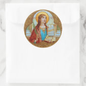 St. Cecilia von Rom (BK 003) Runder Aufkleber (Tasche)