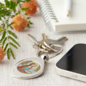 St. Cecilia von Rom (BK 003) Swirl Schlüsselanhänger (Seite)