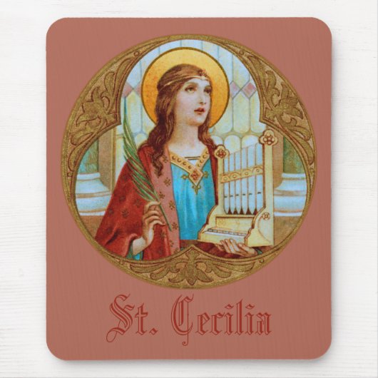 St. Cecilia von Rom (BK 003) Vertikal Mousepad (Vorne)