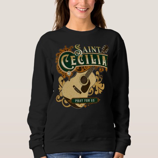 St Cecilia von Rom Schutzheilige der Musik Katholi Sweatshirt (Vorderseite)