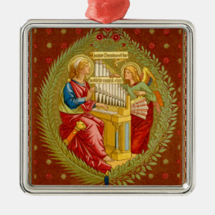 St. Cecilia von Rom (SNV 36) Quadrat Ornament Aus Metall