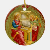 St. Cecilia von Rom (SNV 36) Runde Keramik Ornament (Vorne)
