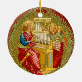St. Cecilia von Rom (SNV 36) Runde Keramik Ornament (Hinten)